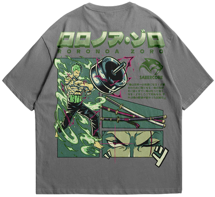 Zoro t shirt gray